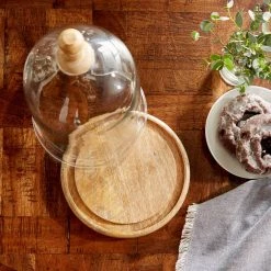 Promo 🤩 11" Clear Glass Farmhouse Serving Tray by Ivory and Iris 🎉 -Cheap Ivory and Iris Store D365488S 6