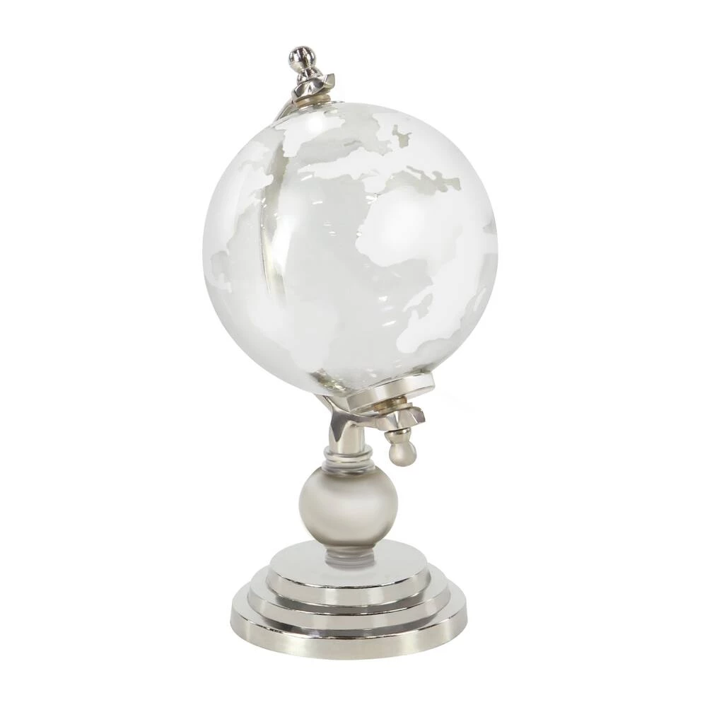 Brand new 🧨 11" Silver Glass Traditional Globe by Ivory and Iris 🔥 3 Brand new 🧨 11" Silver Glass Traditional Globe by Ivory and Iris 🔥 - Image 3