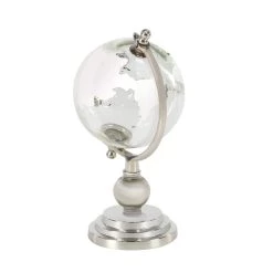Brand new 🧨 11" Silver Glass Traditional Globe by Ivory and Iris 🔥 10 Brand new 🧨 11" Silver Glass Traditional Globe by Ivory and Iris 🔥 -Cheap Ivory and Iris Store D365491S 3