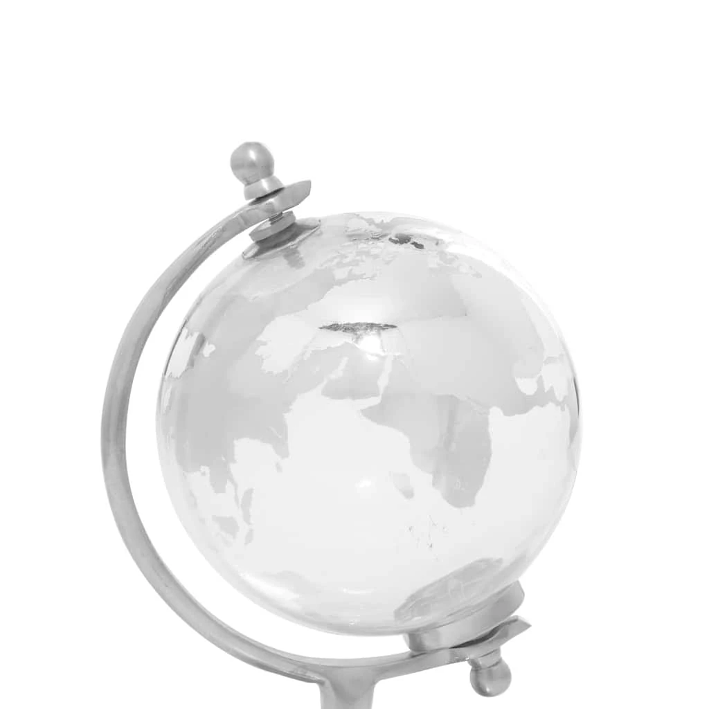 Brand new 🧨 11" Silver Glass Traditional Globe by Ivory and Iris 🔥 2 Brand new 🧨 11" Silver Glass Traditional Globe by Ivory and Iris 🔥 - Image 2
