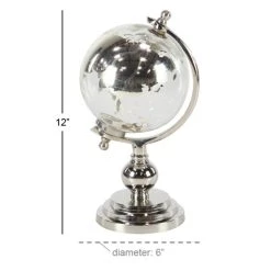 Brand new 🧨 11" Silver Glass Traditional Globe by Ivory and Iris 🔥 12 Brand new 🧨 11" Silver Glass Traditional Globe by Ivory and Iris 🔥 -Cheap Ivory and Iris Store D365491S 6