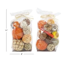 Discount ✨ Orange & Brown Country Orbs Vase Filler Set by Ivory and Iris 🧨 -Cheap Ivory and Iris Store D365498S 7