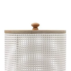 Best Pirce 🔔 White Metal Farmhouse Decorative Jar Set by Ivory and Iris 🔥 -Cheap Ivory and Iris Store D365504S 5