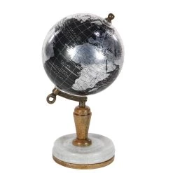 Best reviews of ⭐ 10" Black Marble & Metal Modern Globe by Ivory and Iris 👍