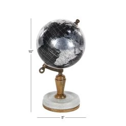 Best reviews of ⭐ 10" Black Marble & Metal Modern Globe by Ivory and Iris 👍 -Cheap Ivory and Iris Store D365507S 5