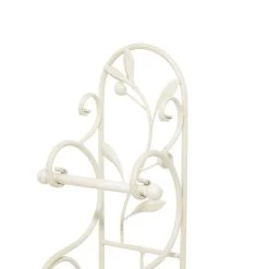 Discount 🛒 24" Cream Iron Traditional Toilet Paper Towel Holder by Ivory and Iris 🧨 -Cheap Ivory and Iris Store D365509S 5