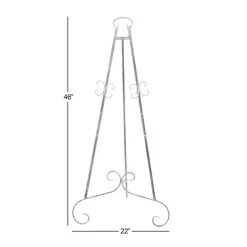 Cheap ✔️ 46'' Gray Iron Traditional Easel by Ivory and Iris ⌛ -Cheap Ivory and Iris Store D365512S 5