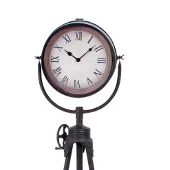 Brand new 🤩 57" Black Metal Standing Industrial Clock by Ivory and Iris 🤩 -Cheap Ivory and Iris Store D365522S 3