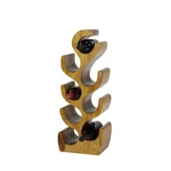 Flash Sale 🛒 28" Brown Wood Rustic Wine Holder Rack by Ivory and Iris ✨