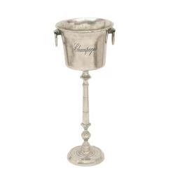 Discount 🛒 35" Silver Metal Champagne Bottle Holder Bucket by Ivory and Iris 😍
