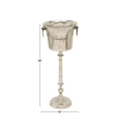 Discount π 35" Silver Metal Champagne Bottle Holder Bucket by Ivory and Iris π 12 Discount π 35" Silver Metal Champagne Bottle Holder Bucket by Ivory and Iris π -Cheap Ivory and Iris Store D365546S 6