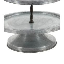 Hot Sale 😉 17" Gray Iron Farmhouse 2-Tier Tray Stand by Ivory and Iris 🥰 -Cheap Ivory and Iris Store D365553S 3