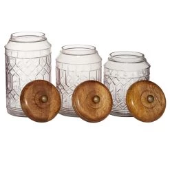 Discount 🛒 Clear Glass Farmhouse Decorative Jars, 3ct. by Ivory and Iris ✨ -Cheap Ivory and Iris Store D365554S 4