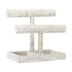 Budget π 12" Whitewashed Mango Wood Natural Jewelry Stand by Ivory and Iris π€©