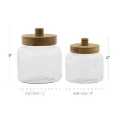 Coupon ❤️ Clear Glass Farmhouse Canisters Set by Ivory and Iris 😍 -Cheap Ivory and Iris Store D365576S 5