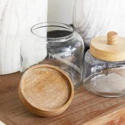 Coupon ❤️ Clear Glass Farmhouse Canisters Set by Ivory and Iris 😍 -Cheap Ivory and Iris Store D365576S 7