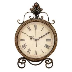 Budget β¨ 17" Brown Metal Rustic Clock by Ivory and Iris π₯°