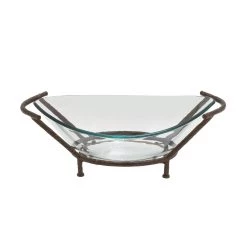 Best reviews of β Copper Glass & Metal Modern Serving Bowl by Ivory and Iris β