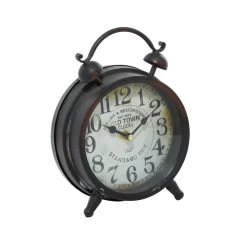New ✨ 9" Brown Metal Vintage Clock by Ivory and Iris 🎉