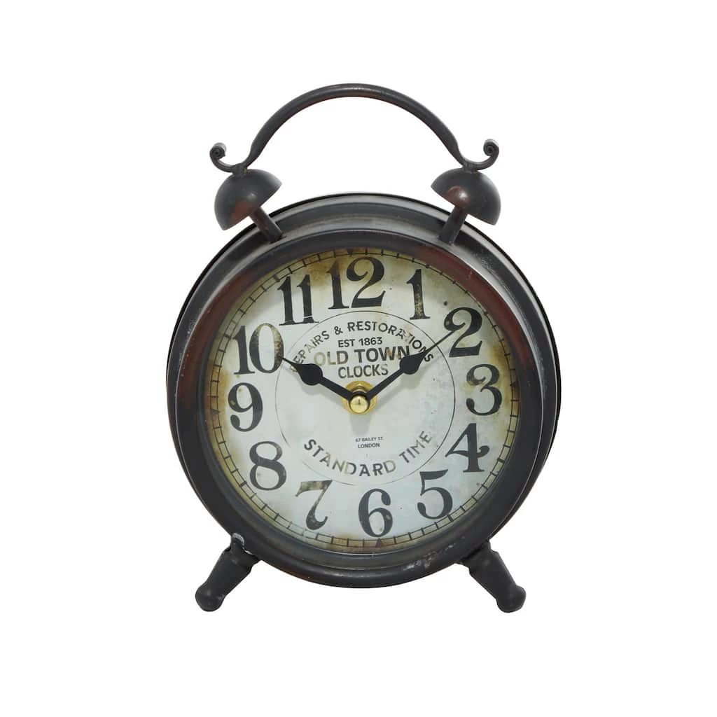 New β¨ 9" Brown Metal Vintage Clock by Ivory and Iris π 3 New β¨ 9" Brown Metal Vintage Clock by Ivory and Iris π - Image 3