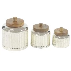 Coupon 🎉 Silver Glass Farmhouse Decorative Jar Set by Ivory and Iris 🥰
