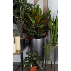 Budget 😉 Gray Metal Contemporary Planter Set by Ivory and Iris 😀 -Cheap Ivory and Iris Store D365607S 4