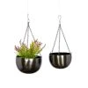 Deals ✔️ Black Metal Glam Hanging Planter Set by Ivory and Iris 👍