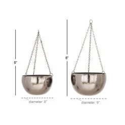 Deals ✔️ Black Metal Glam Hanging Planter Set by Ivory and Iris 👍 -Cheap Ivory and Iris Store D365609S 6