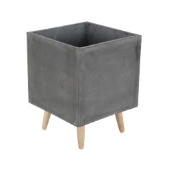 Outlet 🔥 Dark Gray Contemporary Planter Set by Ivory and Iris ❤️ -Cheap Ivory and Iris Store D365614S 3