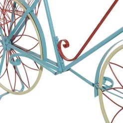 Best Pirce 🔔 54" Turquoise Iron Vintage Plant Stand by Ivory and Iris 👏 -Cheap Ivory and Iris Store D365618S 5