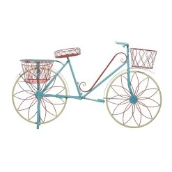 Best Pirce 🔔 54" Turquoise Iron Vintage Plant Stand by Ivory and Iris 👏 -Cheap Ivory and Iris Store D365618S 8