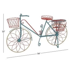 Best Pirce 🔔 54" Turquoise Iron Vintage Plant Stand by Ivory and Iris 👏 -Cheap Ivory and Iris Store D365618S 9