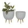 Discount 😉 Gray Contemporary Planter Set by Ivory and Iris 🌟