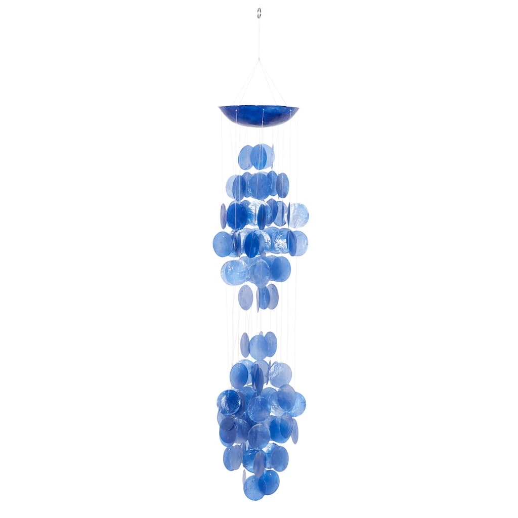 Brand new π Blue Capiz Coastal Windchime by Ivory and Iris π 1 Brand new π Blue Capiz Coastal Windchime by Ivory and Iris π