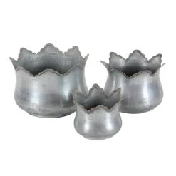 Outlet 🔥 Gray Metal Farmhouse Planter Set by Ivory and Iris 🛒 -Cheap Ivory and Iris Store D365632S 5