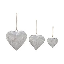 Cheap 😍 Gray Metal Hearts Rustic Windchime Set by Ivory and Iris 🎉