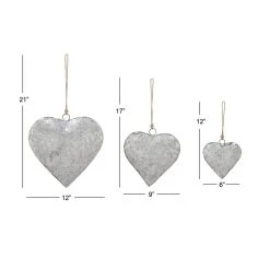 Cheap 😍 Gray Metal Hearts Rustic Windchime Set by Ivory and Iris 🎉 -Cheap Ivory and Iris Store D365637S 3