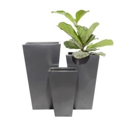 Cheapest π Gray Metal Contemporary Planter Set by Ivory and Iris π