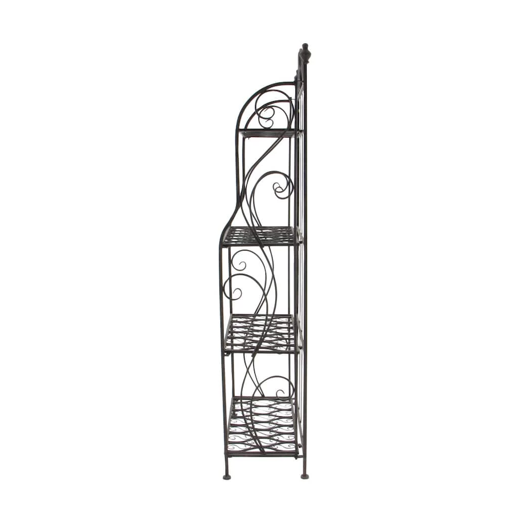 Best deal βοΈ 64" Black 4-Tier Iron Traditional Baker's Rack by Ivory and Iris π 4 Best deal βοΈ 64" Black 4-Tier Iron Traditional Baker's Rack by Ivory and Iris π - Image 4