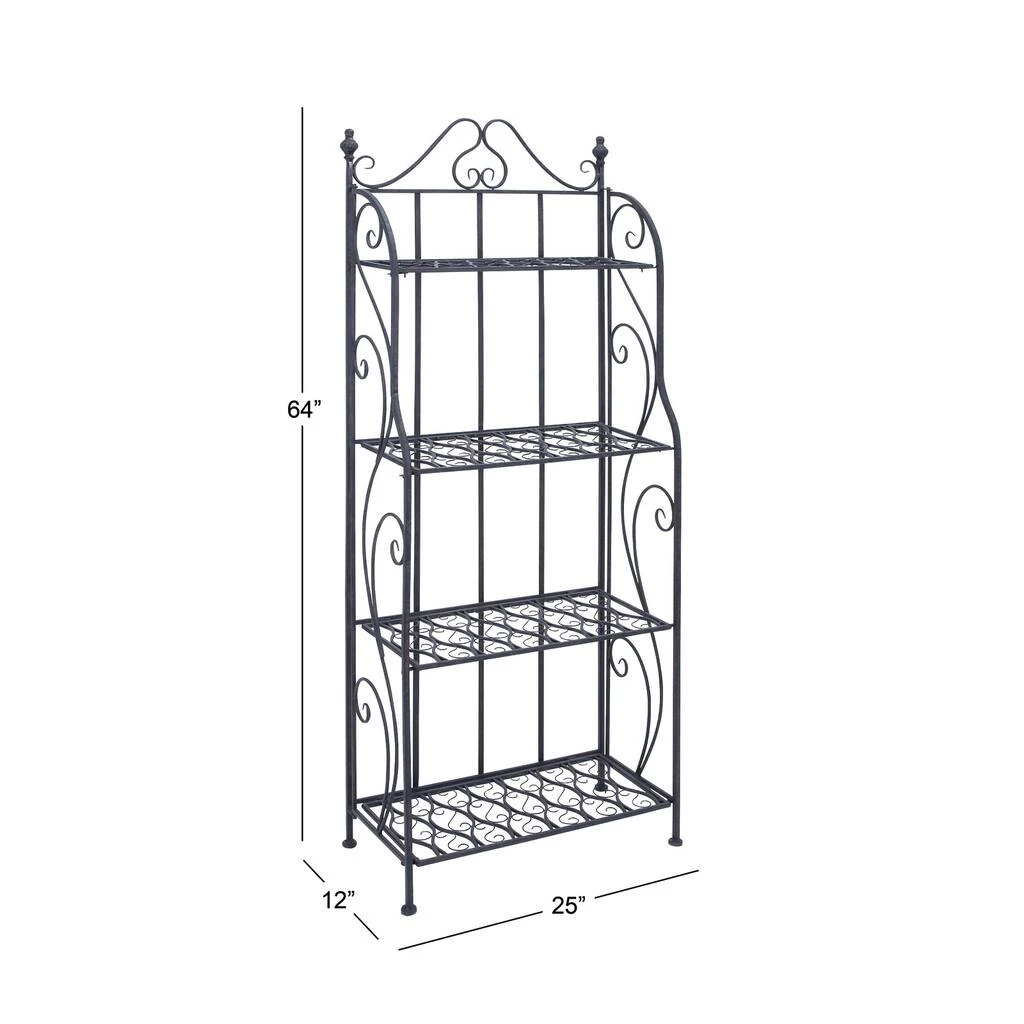 Best deal βοΈ 64" Black 4-Tier Iron Traditional Baker's Rack by Ivory and Iris π 7 Best deal βοΈ 64" Black 4-Tier Iron Traditional Baker's Rack by Ivory and Iris π - Image 7