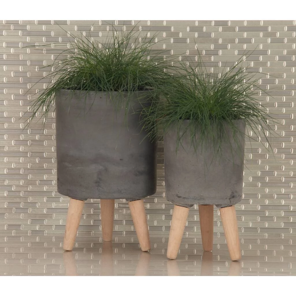 Discount ✔️ Gray Ceramic Contemporary Planter Set by Ivory and Iris ⭐ 7 Discount ✔️ Gray Ceramic Contemporary Planter Set by Ivory and Iris ⭐ - Image 7