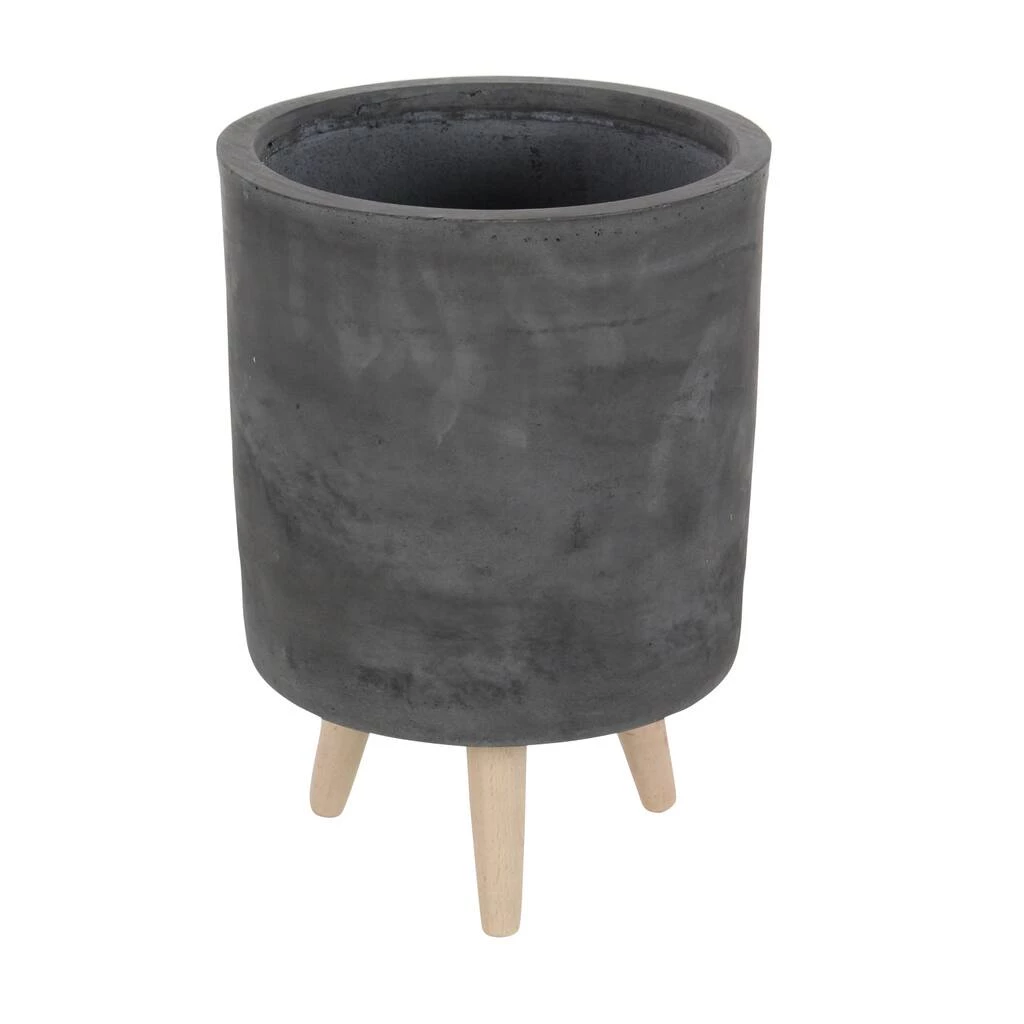 Discount ✔️ Gray Ceramic Contemporary Planter Set by Ivory and Iris ⭐ 2 Discount ✔️ Gray Ceramic Contemporary Planter Set by Ivory and Iris ⭐ - Image 2