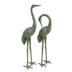 Best Sale βοΈ Green Aluminum Coastal Garden Bird Sculpture Set by Ivory and Iris π₯°