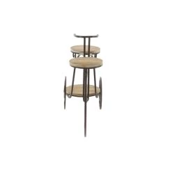 New 🥰 Brown Metal Farmhouse Bicycle Plantstand, 31" x 23" by Ivory and Iris 🥰 -Cheap Ivory and Iris Store D365664S 3