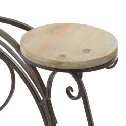 New 🥰 Brown Metal Farmhouse Bicycle Plantstand, 31" x 23" by Ivory and Iris 🥰 -Cheap Ivory and Iris Store D365664S 7