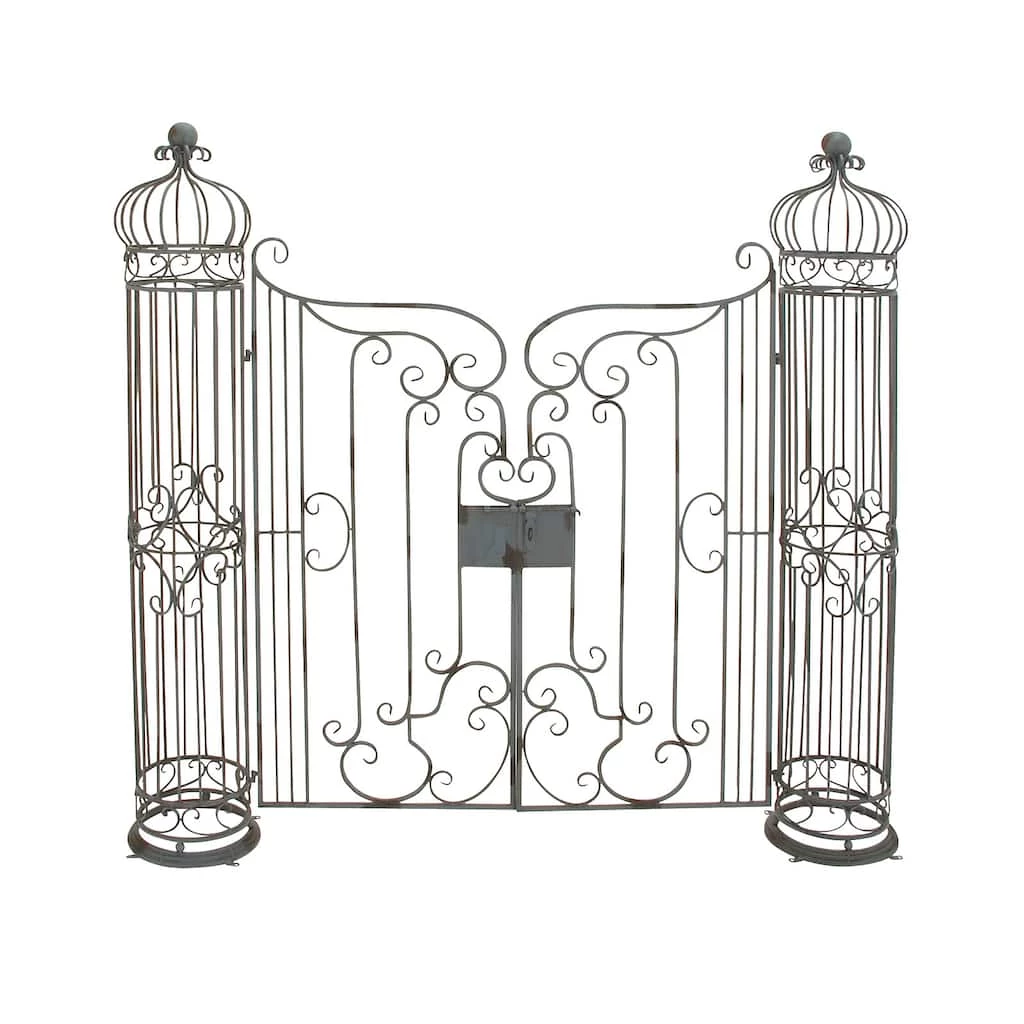 Outlet π 5.5ft. Brown Traditional Iron Gated Garden Arbor by Ivory and Iris β€οΈ 1 Outlet π 5.5ft. Brown Traditional Iron Gated Garden Arbor by Ivory and Iris β€οΈ