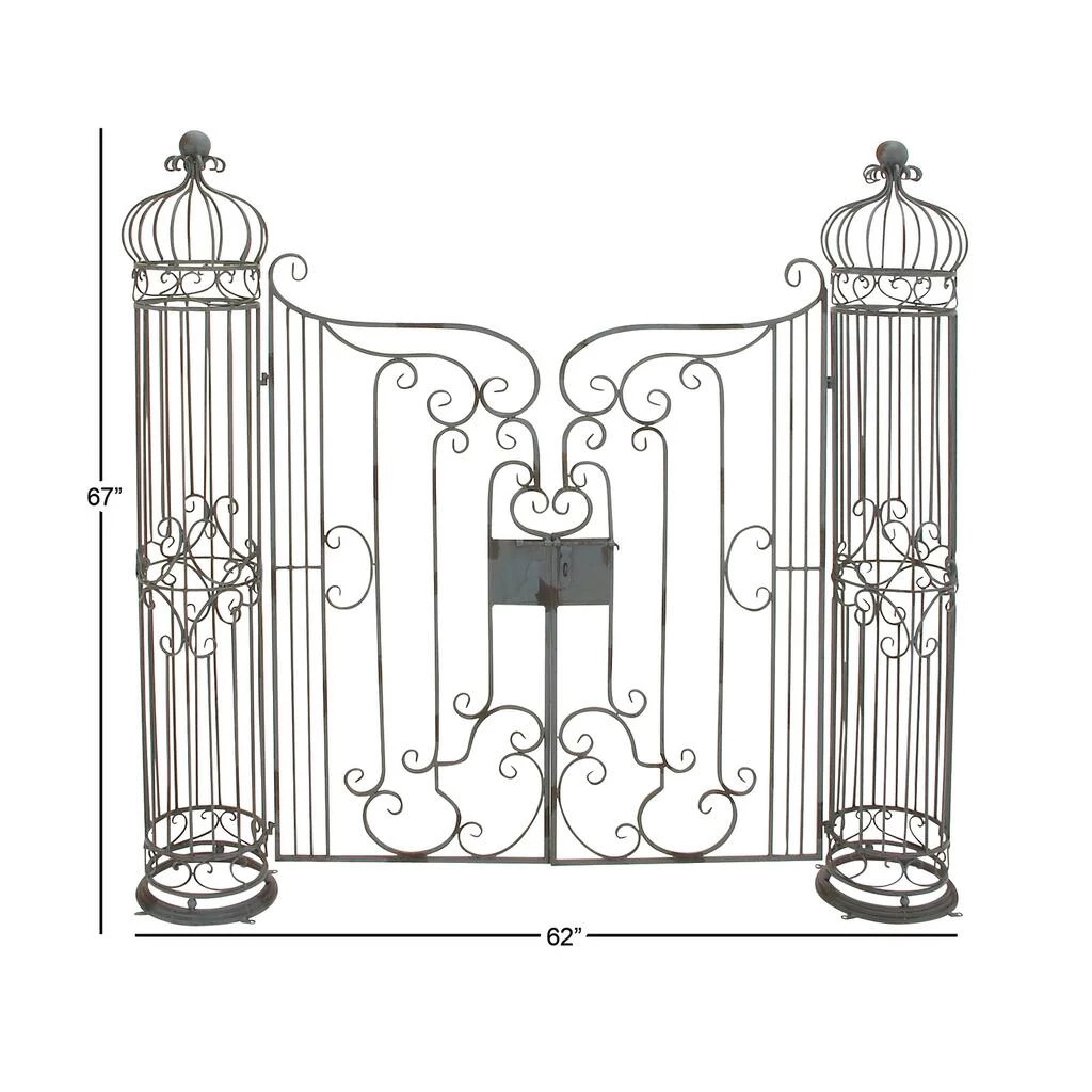 Outlet π 5.5ft. Brown Traditional Iron Gated Garden Arbor by Ivory and Iris β€οΈ 4 Outlet π 5.5ft. Brown Traditional Iron Gated Garden Arbor by Ivory and Iris β€οΈ - Image 4