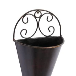 Cheapest 😉 Black Metal Cone Rustic Planter Set by Ivory and Iris 🤩 -Cheap Ivory and Iris Store D365671S 4