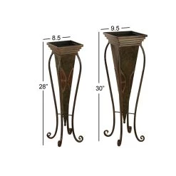 Outlet π Brown Metal Rustic Planter with Curved Legs Set by Ivory and Iris π 10 Outlet π Brown Metal Rustic Planter with Curved Legs Set by Ivory and Iris π -Cheap Ivory and Iris Store D365676S 9