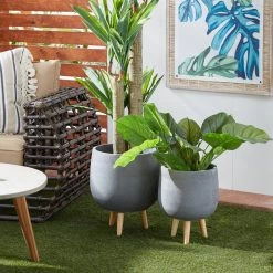 Coupon π Dark Gray Round Polystone Contemporary Planter Set by Ivory and Iris π 11 Coupon π Dark Gray Round Polystone Contemporary Planter Set by Ivory and Iris π -Cheap Ivory and Iris Store D365677S 7